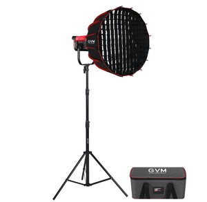GVM - GVM Pro SD200B Bi-Color LED Video Spotlight COB Monolight with Softbox Set 1