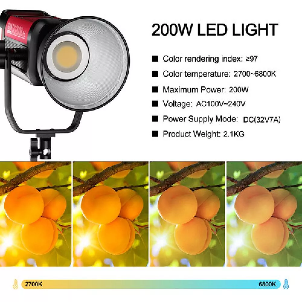 GVM Pro SD200B İki Renkli LED Monolight (200W)