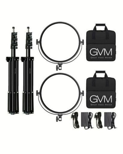 GVM Y60D256 Bi-Color LED Video Işığı İkili Ayaklı Kit