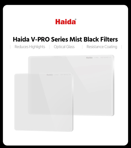 Haida 100x150mm (4'' x 5.65'') V-PRO Mist Black 1/8 Filtre - HD4633