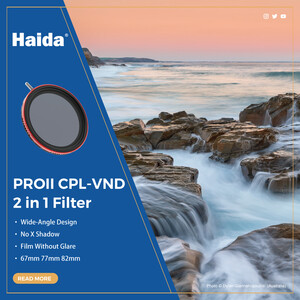 Haida 77mm Pro II CPL-VND 2in1 Filtre - HD4781 - Thumbnail