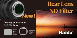 Haida Rear Lens ND Filtre Kit (ND0.9 1.2 1.8 3.0) Sony FE 12-24mm F2 8 GM Lens - HD4641 - Thumbnail