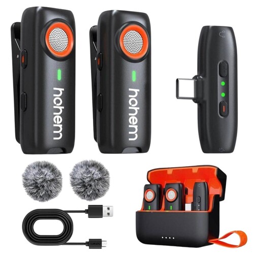 Hohem MIC-01 Wireless 2 Kişilik Yaka Mikrofonu (Type-C)