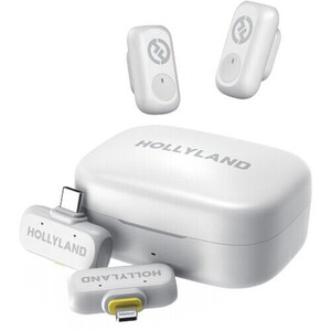 Hollyland - Hollyland LARK A1 Combo White 2 Kişilik Kablosuz Mikrofon Sistemi - Beyaz