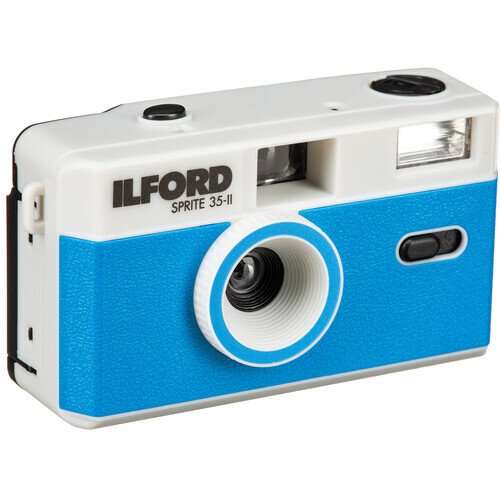 ILFORD Sprite 35-II 35mm Film Kamera (Gümüş & Mavi)