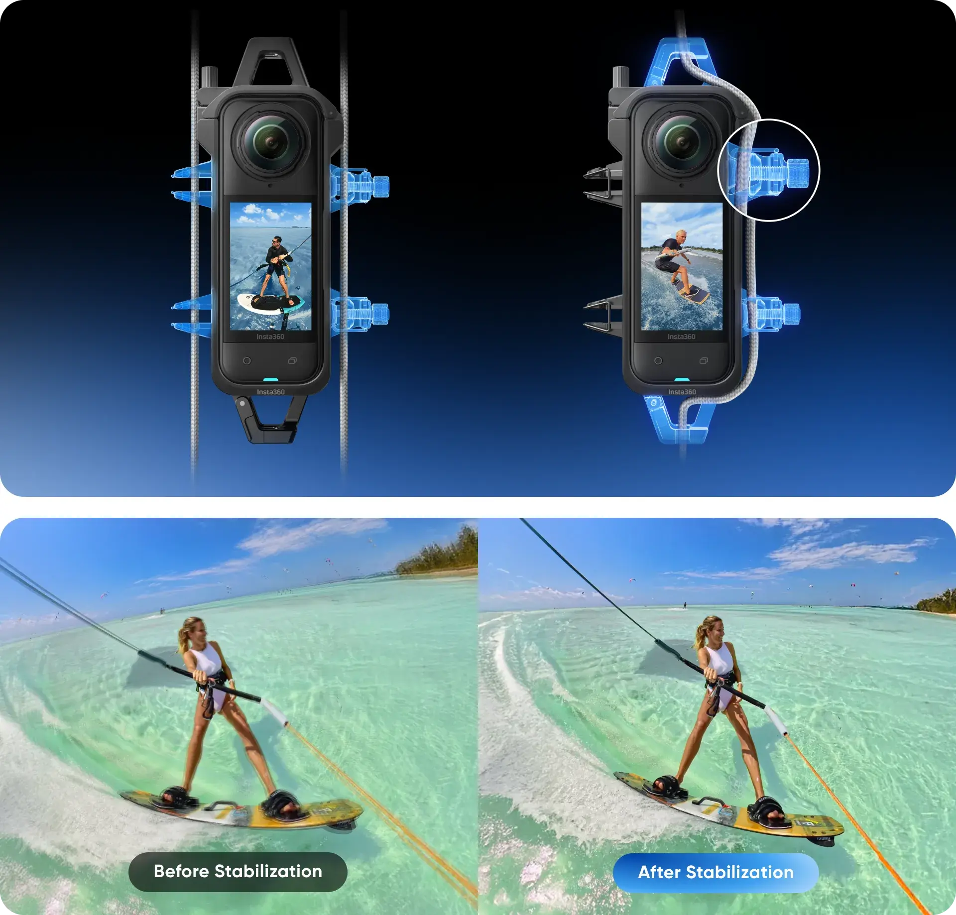 Insta360 X5 Water Sports Rope Mount