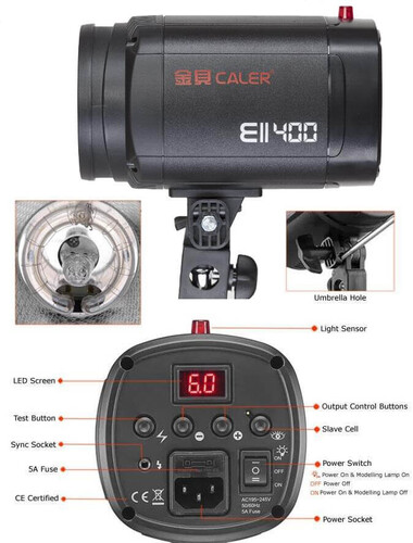 JINBEI 400Watt 3'lü Paraflaş Seti