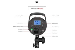 JINBEI DM6- 600w/DM4-400w PRO Dıgıtal LCD Ekran Kit 3 lü Paraflaş Set - Thumbnail