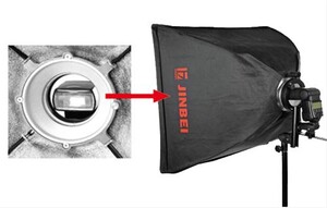 Jinbei ET-1 Tepe Flaşı Bowens Adaptörü (Speedlight Bracket) - Thumbnail