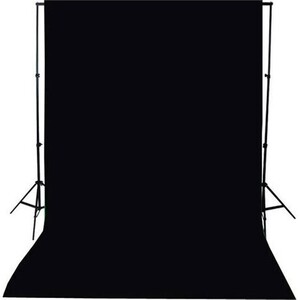 Kaiseberg - Kaiseberg 2x3 m Siyah Kumaş Fon Fon Standı