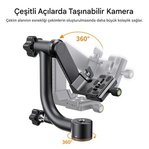 Kaiseberg Ağır Hizmet Tipi Gimbal Tripod Başlığı (31.033) - Thumbnail