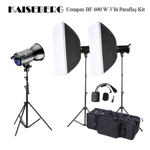 Kaiseberg - Kaiseberg Compax BF-600 3'lü Paraflaş Kit