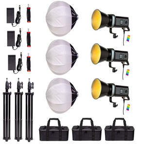 Kaiseberg - Kaiseberg KS-200 RGB AIR Led KRL-65 Lantern Softbox - Kit 3