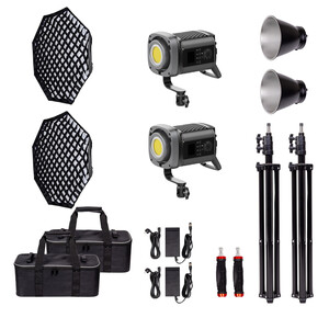 Kaiseberg - Kaiseberg KS-200B AIR V-Mount Profesyonel Led Işık Seti - Kit 2