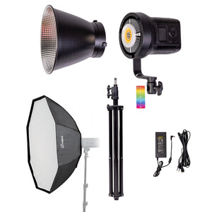 Kaiseberg - Kaiseberg SK-135FR RGB AIR Spotlight Işık 80cm Octagon Softbox Set - Tekli Kit