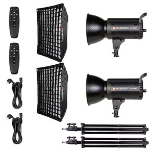 Kaiseberg - Kaiseberg SL-120BI 120W Bi-Color Led 60x90 Softbox Işık Seti - İkili Kit