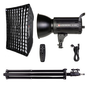 Kaiseberg - Kaiseberg SL-120BI 120W Bi-Color Led 60x90 Softbox Işık Seti - Tekli Kit