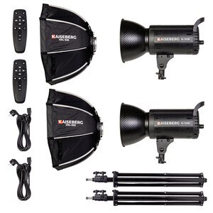 Kaiseberg - Kaiseberg SL-120BI 120W Bi-Color Profesyonel Çekim Işık Seti - Kit 2
