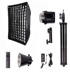 Kaiseberg - Kaiseberg SL-60B AIR 60W Bataryalı Bi-color Led 60x90 Softbox Tekli Kit