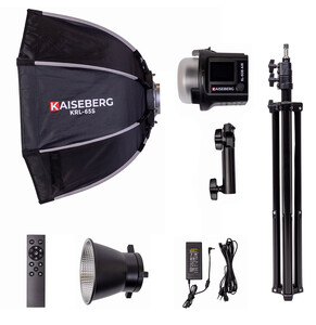 Kaiseberg - Kaiseberg SL-60B AIR 60W Bataryalı Bi-color Taşınabilir Softbox Işık - Kit 1