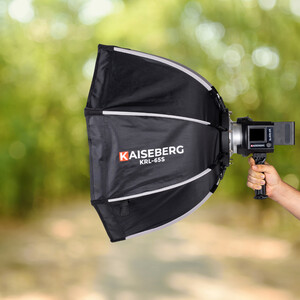 Kaiseberg - Kaiseberg SL-60B AIR 60W Bataryalı Bi-color Taşınabilir Softbox Işık - Kit 2 (1)