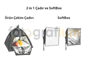 Kaiseberg - Kaiseberg Sürekli LED 2 in 1 Softbox ve Ürün Çekim Çadırı 75x75cm