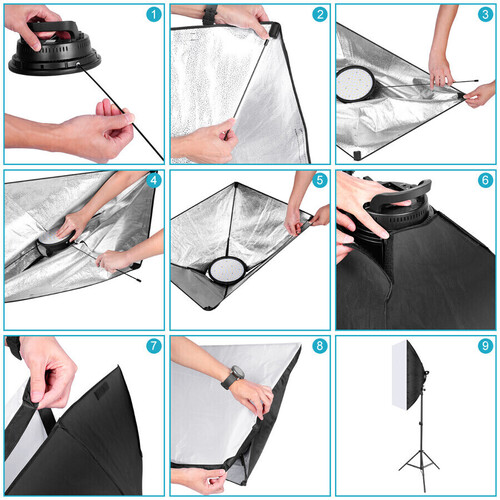 Kaiseberg TLB 500 2'li Bicolor Softbox Led Işık Seti