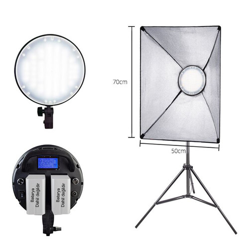 Kaiseberg TLB 500 2'li Bicolor Softbox Led Işık Seti