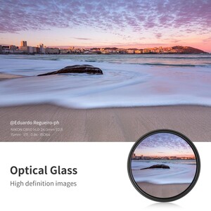 K&F Concept 40.5mm B-SERIES ND2-ND400 (1 ile 9 Stop) ND Filtre - Thumbnail