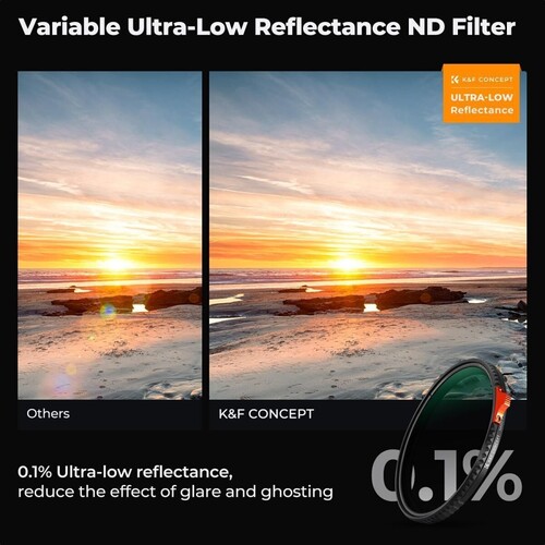 K&F Concept 67mm NANO-X ND2-32 (1-5 Stop) True Color Ultra Değişken Filtre