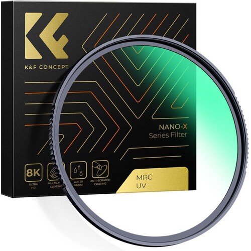 K&F Concept 82mm NANO-X MC-UV 28 Çok Katmanlı Kaplamaya sahip Koruma Filtresi 8K Ultra HD