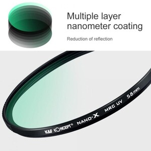 K&F Concept 95mm NANO-A SERIES MC-UV Slim Filtre - Thumbnail