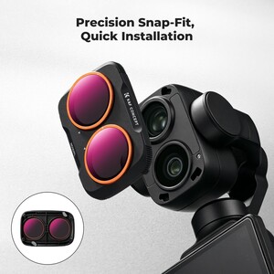 K&F Concept DJI Osmo Pocket 4P İçin 4 Parça ND/PL Filtre Seti (ND8/PL, ND16/PL, ND32/PL, ND64/PL) (Plastik) - Thumbnail