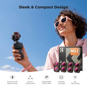 K&F Concept DJI Osmo Pocket 4P İçin 4 Parça ND/PL Filtre Seti (ND8/PL, ND16/PL, ND32/PL, ND64/PL) (Plastik) - Thumbnail