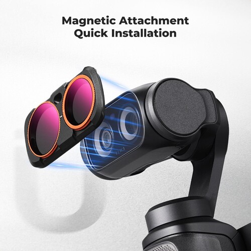 K&F Concept Insta360 Luna Ultra İçin 4 Parça ND/PL Filtre Seti (ND8/PL, ND16/PL, ND32/PL, ND64/PL)