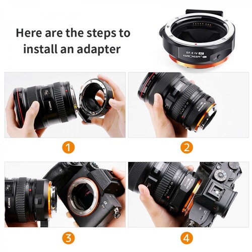 K&F Concept KF06.466 Canon EF/EF-S to Sony E Mount Adaptör