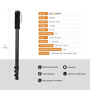 K&F Concept KF09.011 Monopod (MP2624) - Thumbnail