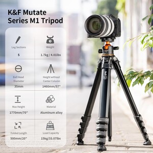 K&F Concept KF09105 Kompakt Tripod (SP4022M3) - Thumbnail
