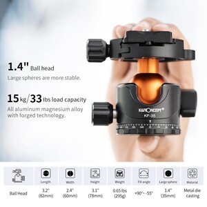 K&F Concept KF09105 Kompakt Tripod (SP4022M3) - Thumbnail