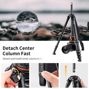 K&F Concept KF09105 Kompakt Tripod (SP4022M3) - Thumbnail