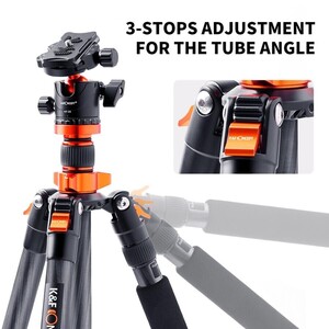 K&F Concept SA225C1 Carbon Fiber Tripod (KF09.094) - Thumbnail