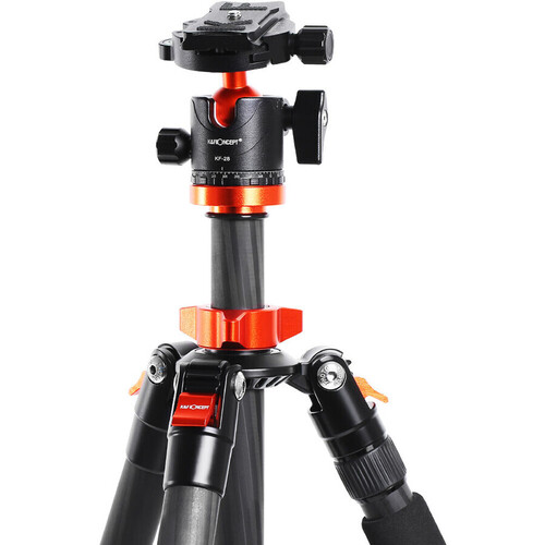 K&F Concept SA254C1 Profesyonel Carbon Fiber Tripod Kit (KF09.091)