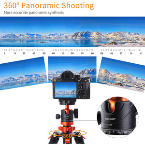 K&F Concept SA254C1 Profesyonel Carbon Fiber Tripod Kit (KF09.091) - Thumbnail