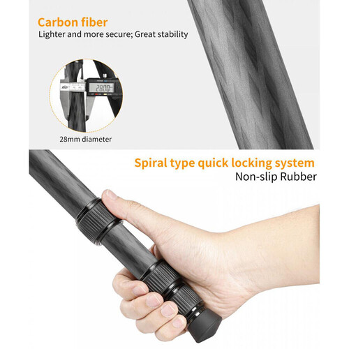 K&F Concept SA284C1 Ball Head Tripod/Monopod Kit (KF09.095)