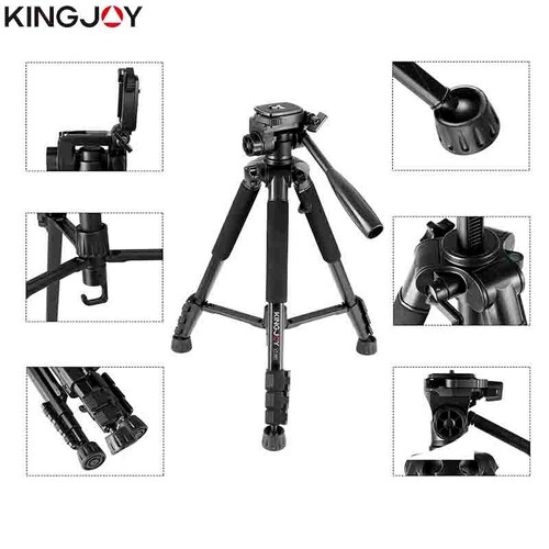 Kingjoy VT860 Tripod Fotoğraf Makineleri ve Kameralar için (163cm)