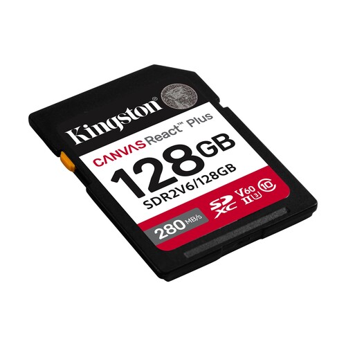 Kingston 128GB Canvas React Plus SDXC UHS-II 280R/100W U3 V60