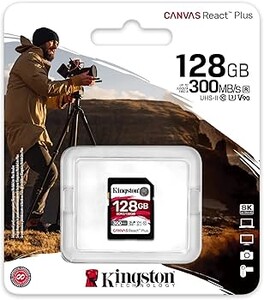Kingston - Kingston 128GB Canvas React Plus SDXC UHS-II 300R/260W U3 V90 (1)