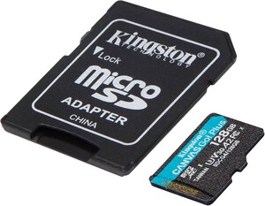Kingston - Kingston 128GB microSDXC Canvas Go! Plus Gen4 200MB/s A2 U3 V30 + Adaptör (1)