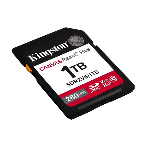 Kingston 1TB Canvas React Plus SDXC UHS-II 280R/150W U3 V60