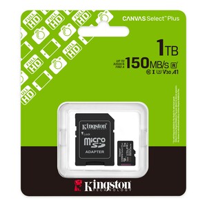 Kingston - Kingston 1TB microSDXC Canvas Select Plus Gen3 150MB/s A1 + Adaptör